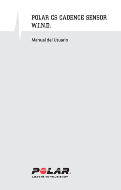 Polar Cadence Sensor WIND accessory manual Espanol