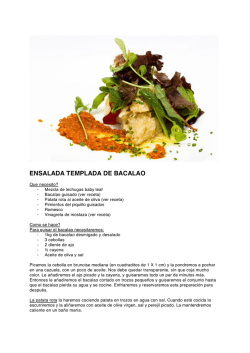 ensalada templada de bacalao