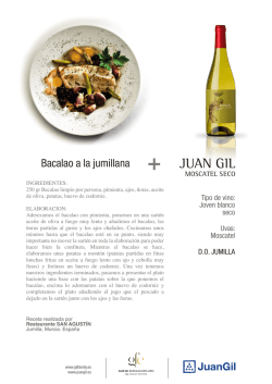 Receta Juan Gil Moscatel ES