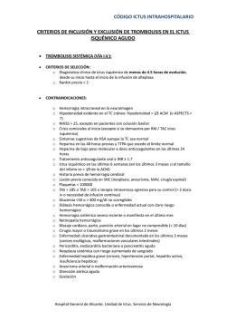 CRITERIOS TROMBOLISIS