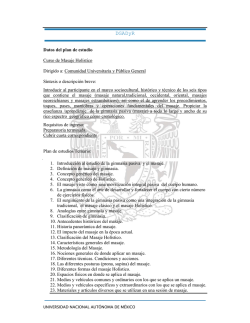 Curso de Masaje Holistico