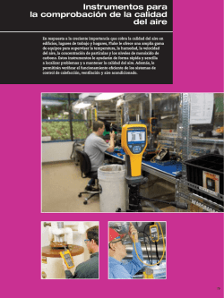 Instrumentos para la comprobaci&oacute;n de la calidad del aire
