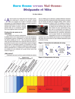 Buen Ozono versus Mal Ozono&ndash; Disipando el Mito