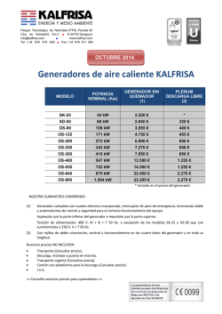 Generadores de aire caliente KALFRISA