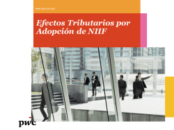 Efectos Tributarios por Adopci&oacute;n de NIIF &ndash; pwc