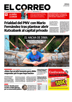 Frialdad del PNV con Mario Fern&aacute;ndez tras plantear - El Correo