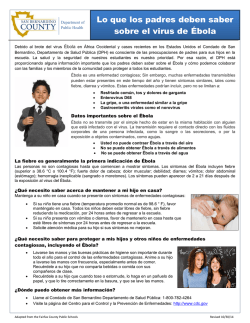 Lo que los padres deben saber sobre el virus de &Eacute;bola