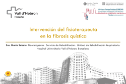 Intervenci&oacute;n del fisioterapeuta en la FQ - SORECAR