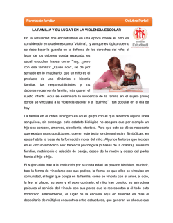 Formaci&oacute;n familiar Octubre Parte I - Colegio Salesiano El Sufragio