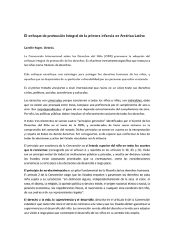 El enfoque de protecci&oacute;n integral de la primera infancia en Am&eacute;rica