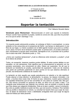 Soportar la tentaci&oacute;n - Recursos Escuela Sabatica