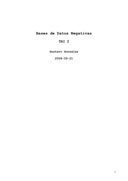 Bases de Datos Negativas - JeuAzarru.com