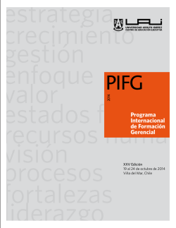 Programa Internacional de Formaci&oacute;n Gerencial - Universidad