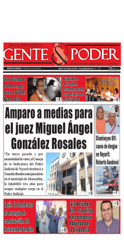 casos de dengue en Nayarit: Roberto Sandoval - Gente y Poder