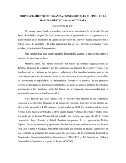 PRONUNCIAMIENTO DE ORGANIZACIONES SOCIALES AL FINAL