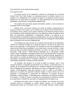 Pronunciamiento de las organizaciones sociales 8 de - Cencos