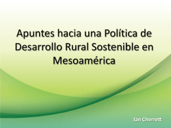 Apuntes hacia una Pol&iacute;tica de Desarrollo Rural Sostenible en Meso