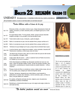 BOLET&Iacute;N 22 RELIGI&Oacute;N GRADO 11 - Ecopsicosofia