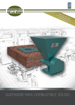 QUEMADOR PARA COMBUSTIBLE S&Oacute;LIDO - Industrias de la Rosa