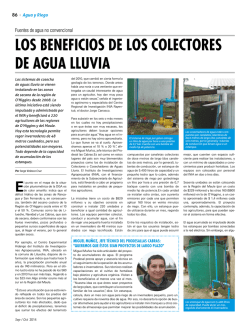 LOS BENEFICIOS DE LOS COLECTORES DE AGUA LLUVIA