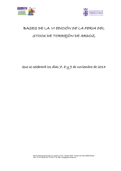 Bases Feria del Stock - Ayuntamiento de Torrej&oacute;n de Ardoz