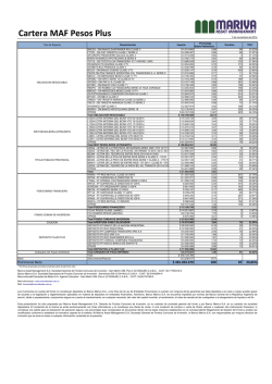 Cartera MAF Pesos Plus - Fondos Comunes de Inversi&oacute;n