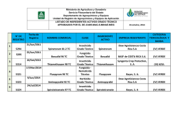 Aprobados - Servicio Fitosanitario del estado