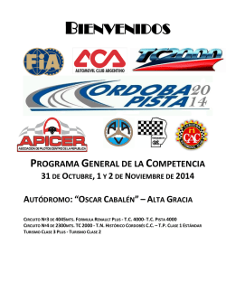 Horarios Oscar Cabalen 31 Oct 1-2 Nov