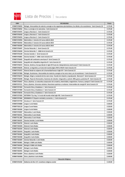 Lista de Precios - SM