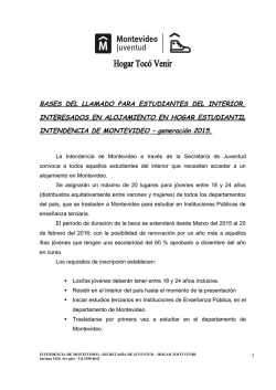 Bases de Toc&oacute; Venir - del INJU