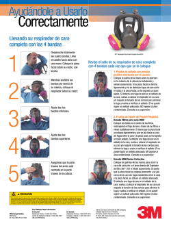 Llevando su respirador de cara completa con las 4 bandas - 3M