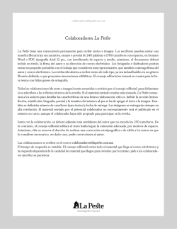 Colaboradores La Pe e - La Peste