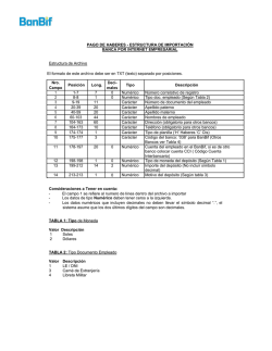 PAGO DE HABERES - ESTRUCTURA DE IMPORTACI&Oacute;N BANCA