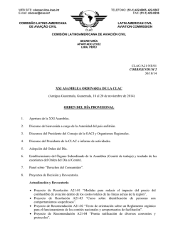 CLAC/A21-NE/01Corr2 - Comisi&oacute;n Latinoamericana de Aviaci&oacute;n Civil
