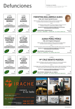 Defunciones - Plaza Nueva