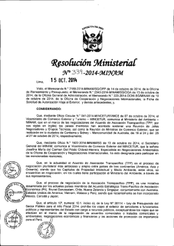Resoluci&oacute;n Ministerial N&deg; 339-2014-MINAM - Ministerio del Ambiente