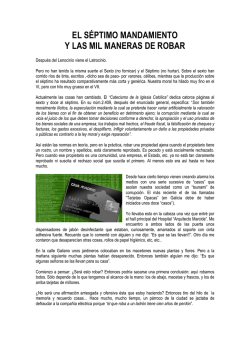 El s&eacute;ptimo mandamiento y las mil manera de robar