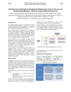 creaci&oacute;n de un sistema de informaci&oacute;n hidrol&oacute;gico para el c&aacute;lculo