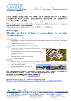 Oficiales de Obra, pintores e instaladores de parqu&eacute;, alicatadores etc.