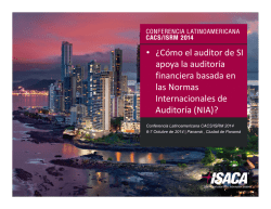 &bull; &iquest;C&oacute;mo el auditor de SI apoya la auditor&iacute;a financiera - Isaca