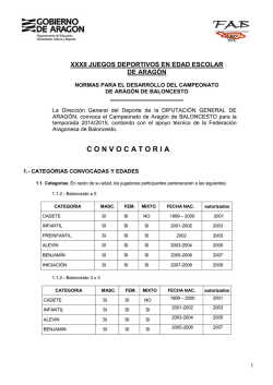 Bases Baloncesto Arag&oacute;n - Federaci&oacute;n Aragonesa de Baloncesto