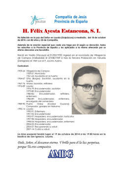 H. F&eacute;lix Ayesta Estancona, S. I. - Infosj