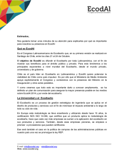 Qu&eacute; es EcodAl La Universidad y el Ecodise&ntilde;o - EcodAl 2014