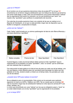 &iquest;qu&eacute; es O-TRACK? Es el nombre con el que queremos - eventos