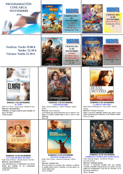 programaci&oacute;n cine arca noviembre 2014 - Aldeanueva de Ebro