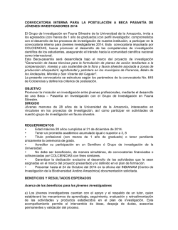 CONVOCATORIA INTERNA PARA LA POSTULACI&Oacute;N A BECA