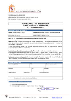 FORMULARIO DE INSCRIPCI&Oacute;N - Le&oacute;njoven