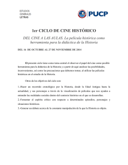 Programa | Ciclo de Cine Hist&oacute;rico - Pucp