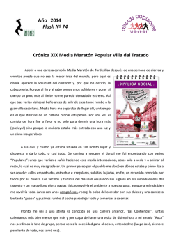 Cr&oacute;nica XIX Media Marat&oacute;n Popular Villa del Tratado - CD Atletas