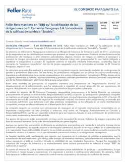 El Comercio Paraguayo - Feller Rate